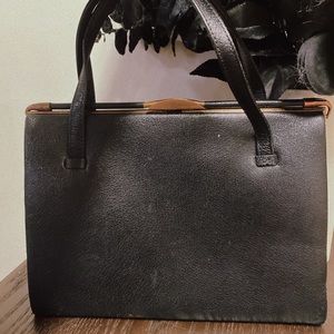 Vintage Fassbender England Brown Leather Handbag